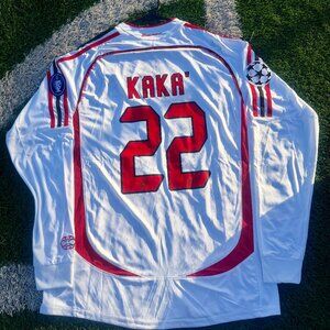 Kaká #22 Milan 06/07 Long Sleeve Soccer Jersey Men’s Retro Style